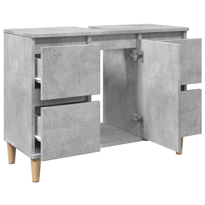 Meuble sous-vasque vidaXL gris béton 80x33x60 cm bois d'ingénierie