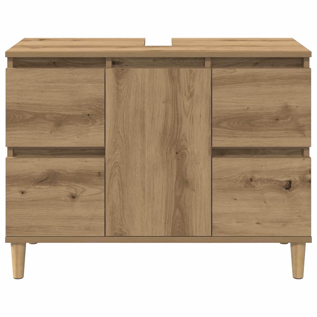 vidaXL Meuble sous-lavabo chêne artisan 80x33x60 cm Bois d'ingénierie