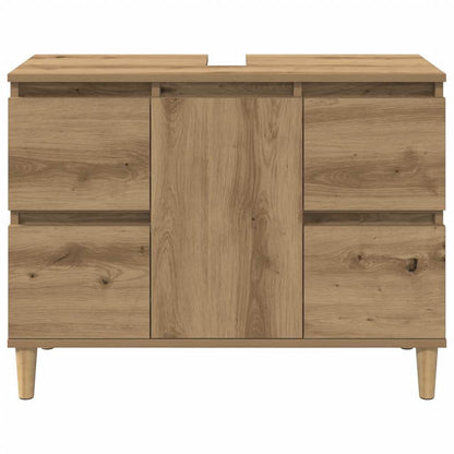 vidaXL Meuble sous-lavabo chêne artisan 80x33x60 cm Bois d'ingénierie