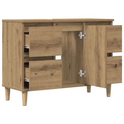 vidaXL Meuble sous-lavabo chêne artisan 80x33x60 cm Bois d'ingénierie