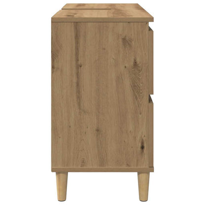 vidaXL Meuble sous-lavabo chêne artisan 80x33x60 cm Bois d'ingénierie