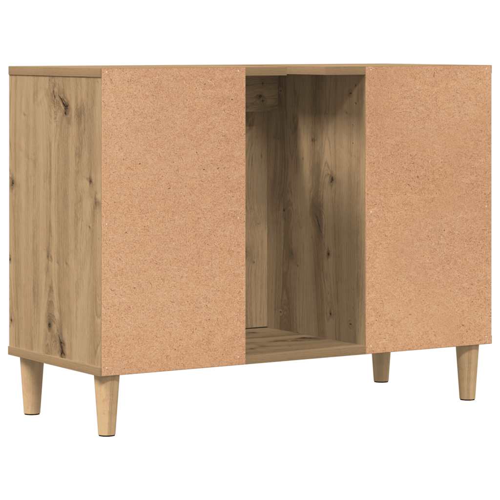 vidaXL Meuble sous-lavabo chêne artisan 80x33x60 cm Bois d'ingénierie