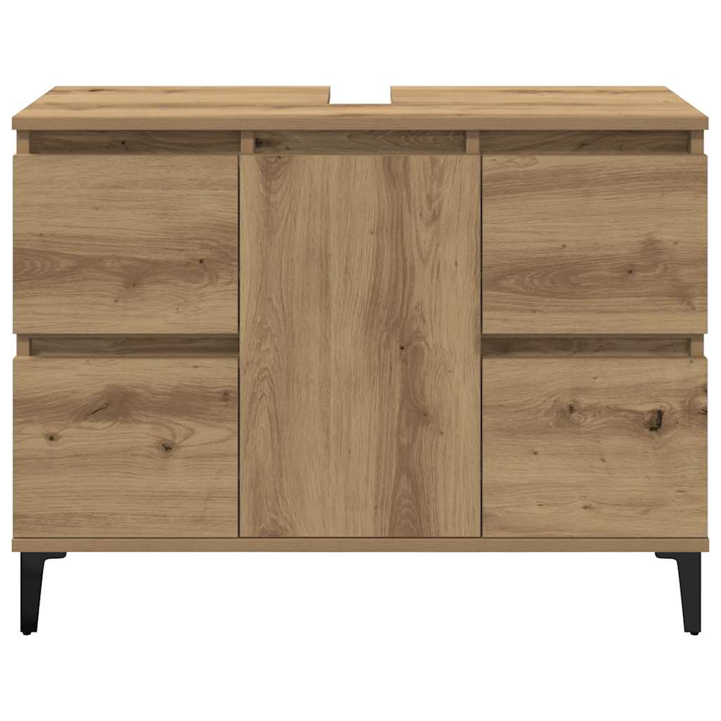 vidaXL Waschbeckenunterschrank Artisan-Eiche 80x33x60 cm Holzwerkstoff