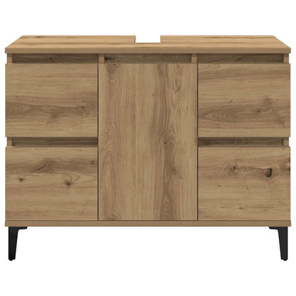 vidaXL Waschbeckenunterschrank Artisan-Eiche 80x33x60 cm Holzwerkstoff