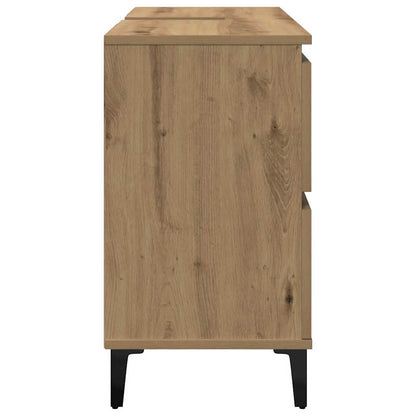 Waschbeckenunterschrank Artisan-Eiche 80x33x60 cm Holzwerkstoff