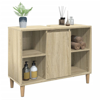 Meuble de salle de bain vidaXL Chêne Sonoma 80x33x60 cm Bois d'ingénierie