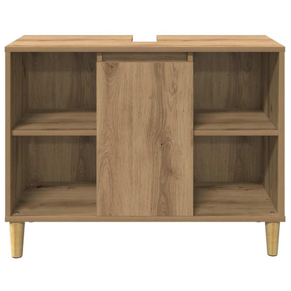 Badschrank Braun Artisan-Eiche 80x33x60 cm Holzwerkstoff