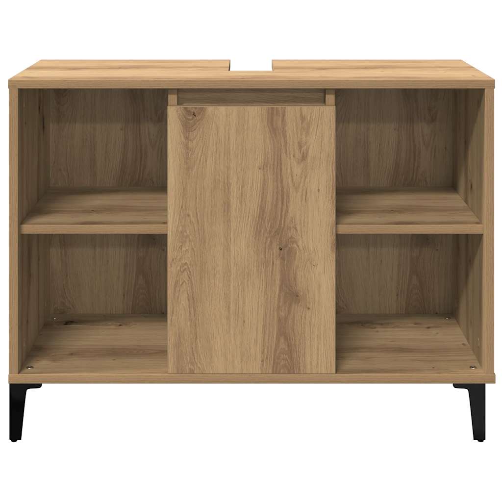 vidaXL Waschbeckenunterschrank Artisan-Eiche 80x33x60 cm Holzwerkstoff