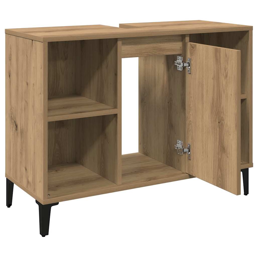 vidaXL Waschbeckenunterschrank Artisan-Eiche 80x33x60 cm Holzwerkstoff