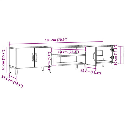 TV-Schrank Artisan-Eiche 180x31,5x40 cm Holzwerkstoff