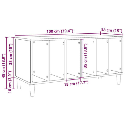 vidaXL Plattenschrank Altholz-Optik 100x38x48 cm Holzwerkstoff