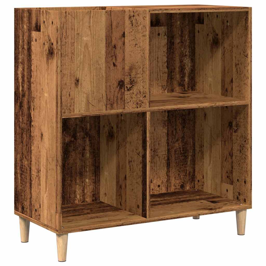 vidaXL Meuble de rangement pour disques vinyles aspect bois recyclé 84,5x38x89 cm Bois d'ingénierie