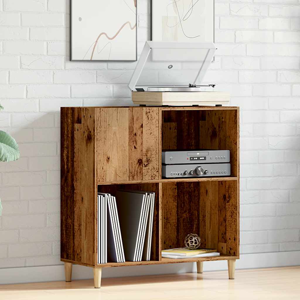 vidaXL Meuble de rangement pour disques vinyles aspect bois recyclé 84,5x38x89 cm Bois d'ingénierie