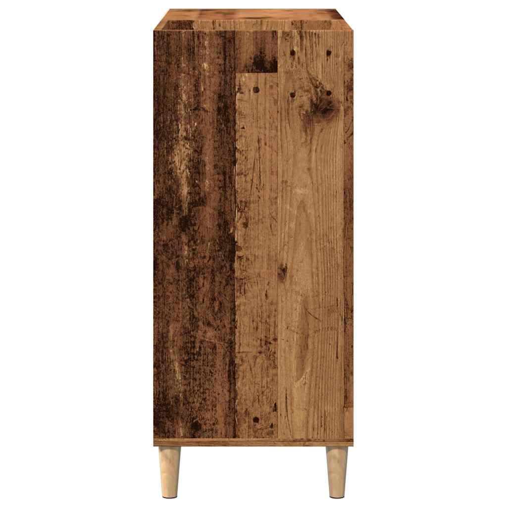 vidaXL Meuble de rangement pour disques vinyles aspect bois recyclé 84,5x38x89 cm Bois d'ingénierie