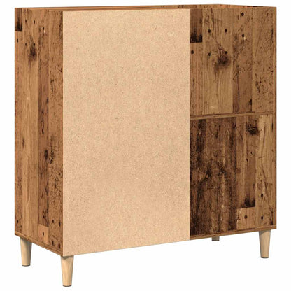 vidaXL Meuble de rangement pour disques vinyles aspect bois recyclé 84,5x38x89 cm Bois d'ingénierie