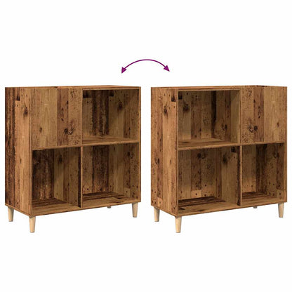 vidaXL Meuble de rangement pour disques vinyles aspect bois recyclé 84,5x38x89 cm Bois d'ingénierie