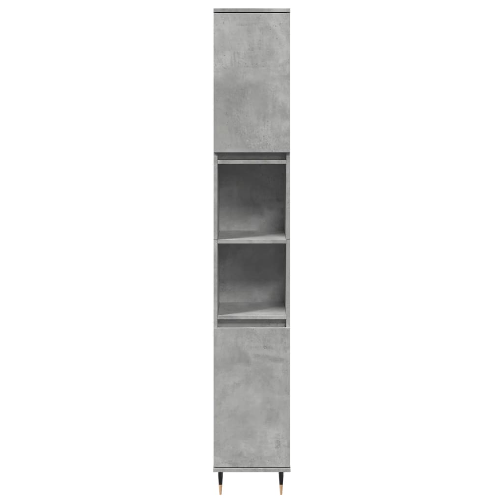 vidaXL Armoire de salle de bain gris béton 30x30x190 cm Aggloméré
