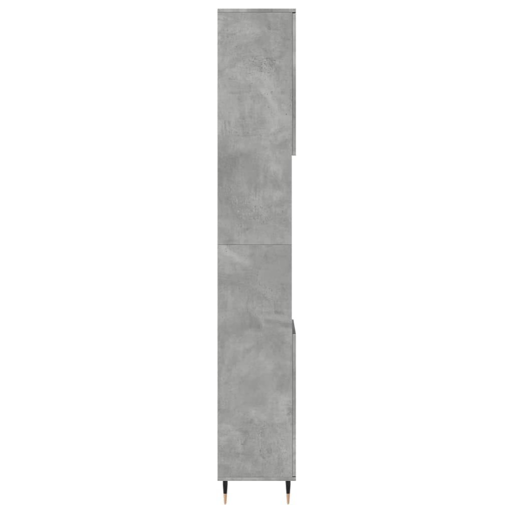vidaXL Armoire de salle de bain gris béton 30x30x190 cm Aggloméré