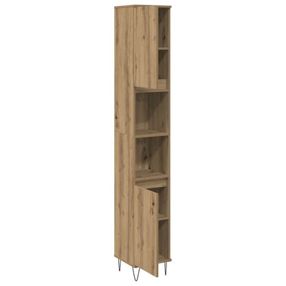 vidaXL Meuble de salle de bain chêne artisan 30x30x190 cm bois d'ingénierie