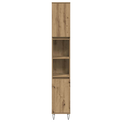 vidaXL Meuble de salle de bain chêne artisan 30x30x190 cm bois d'ingénierie