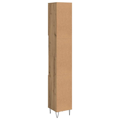 vidaXL Meuble de salle de bain chêne artisan 30x30x190 cm bois d'ingénierie
