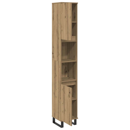 vidaXL Meuble de salle de bain chêne artisanal 30x30x190 cm en bois d'ingénierie