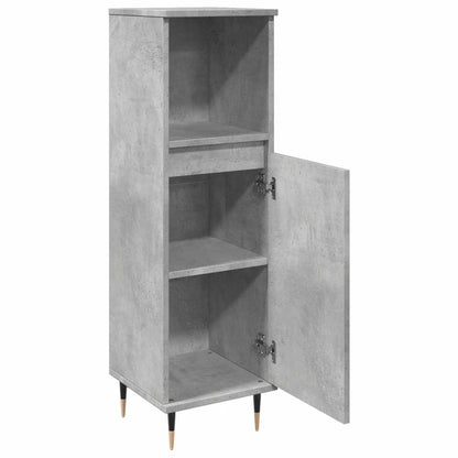 vidaXL Meuble de salle de bain gris béton 30x30x100 cm en bois d'ingénierie