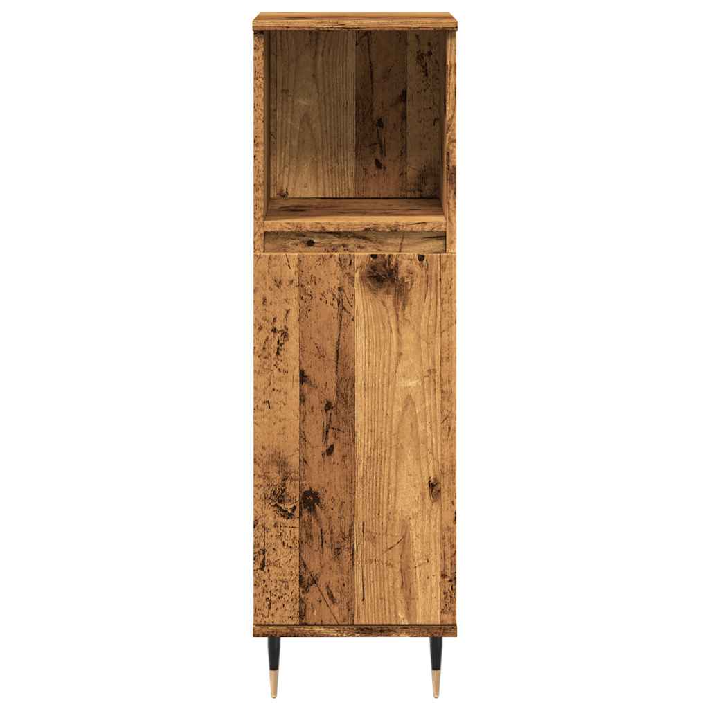 vidaXL Armoire de salle de bain aspect bois de récupération 30x30x100 cm bois d'ingénierie