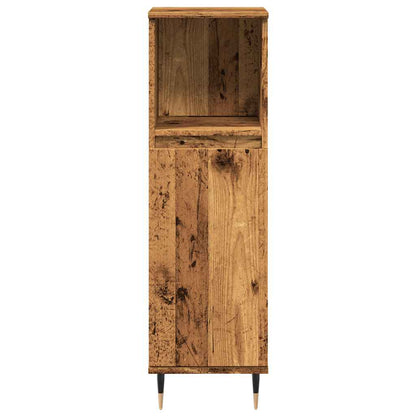 vidaXL Armoire de salle de bain aspect bois de récupération 30x30x100 cm bois d'ingénierie