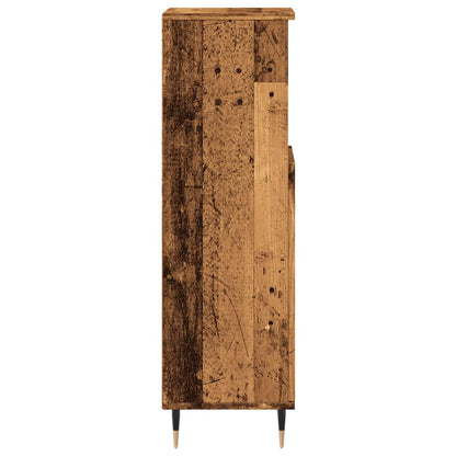 vidaXL Armoire de salle de bain aspect bois de récupération 30x30x100 cm bois d'ingénierie