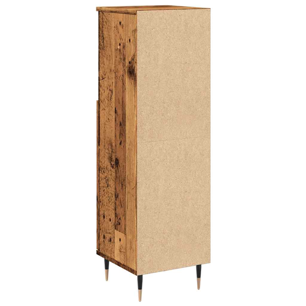 vidaXL Armoire de salle de bain aspect bois de récupération 30x30x100 cm bois d'ingénierie
