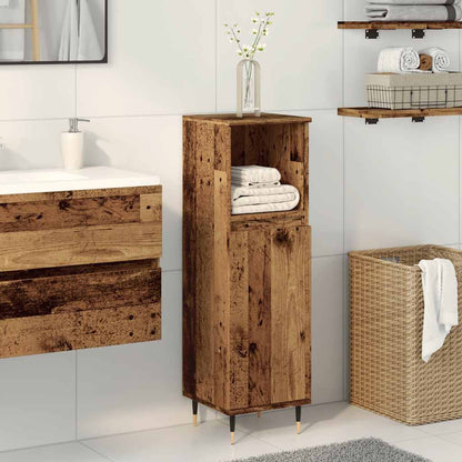 vidaXL Armoire de salle de bain aspect bois de récupération 30x30x100 cm bois d'ingénierie