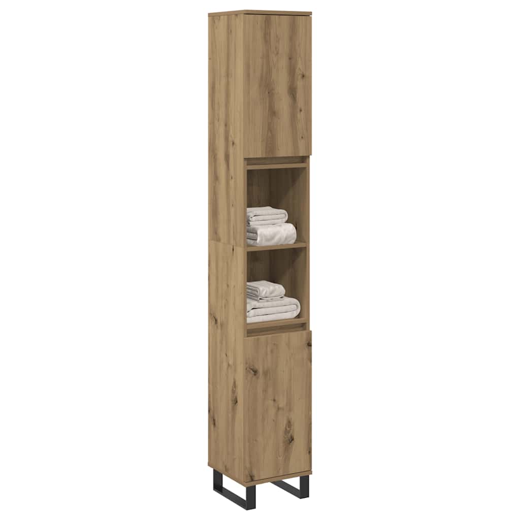 vidaXL Badschrank Artisan-Eiche 30x30x100 cm Holzwerkstoff