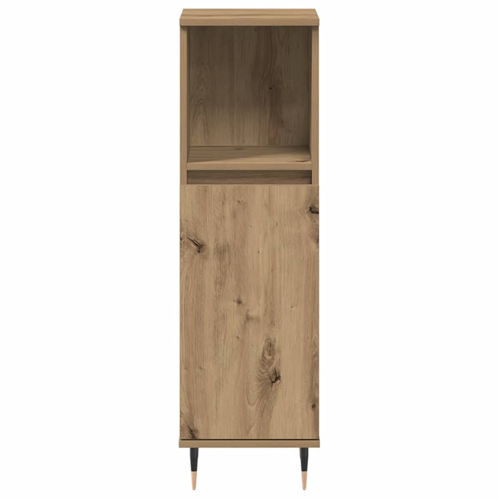 vidaXL Badschrank Artisan-Eiche 30x30x100 cm Holzwerkstoff