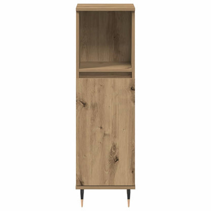 vidaXL Badschrank Artisan-Eiche 30x30x100 cm Holzwerkstoff