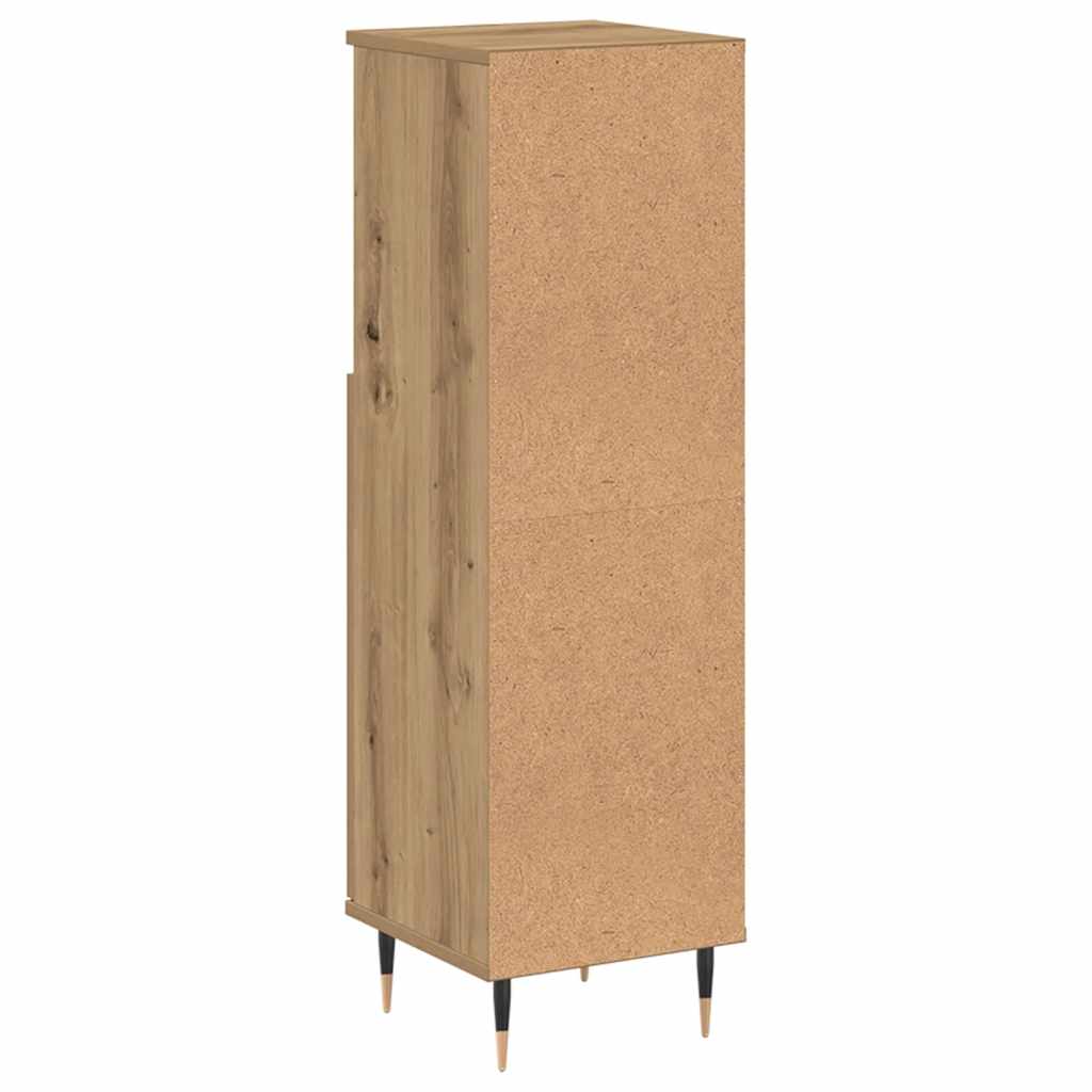 vidaXL Badschrank Artisan-Eiche 30x30x100 cm Holzwerkstoff