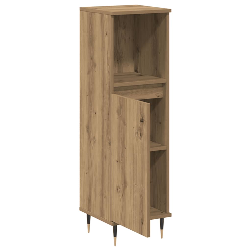 vidaXL Badschrank Artisan-Eiche 30x30x100 cm Holzwerkstoff