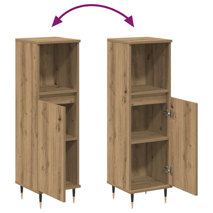 vidaXL Badschrank Artisan-Eiche 30x30x100 cm Holzwerkstoff