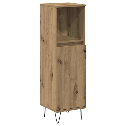 Badschrank Artisan-Eiche 30x30x100 cm Holzwerkstoff