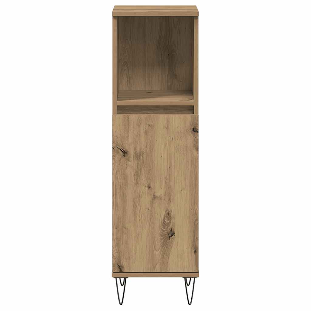 vidaXL Armoire de salle de bain chêne artisan 30x30x100 cm Bois d'ingénierie