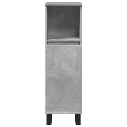 vidaXL Badschrank Betongrau 30x30x100 cm Holzwerkstoff