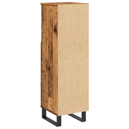 vidaXL Badschrank Altholz-Optik 30x30x100 cm Holzwerkstoff