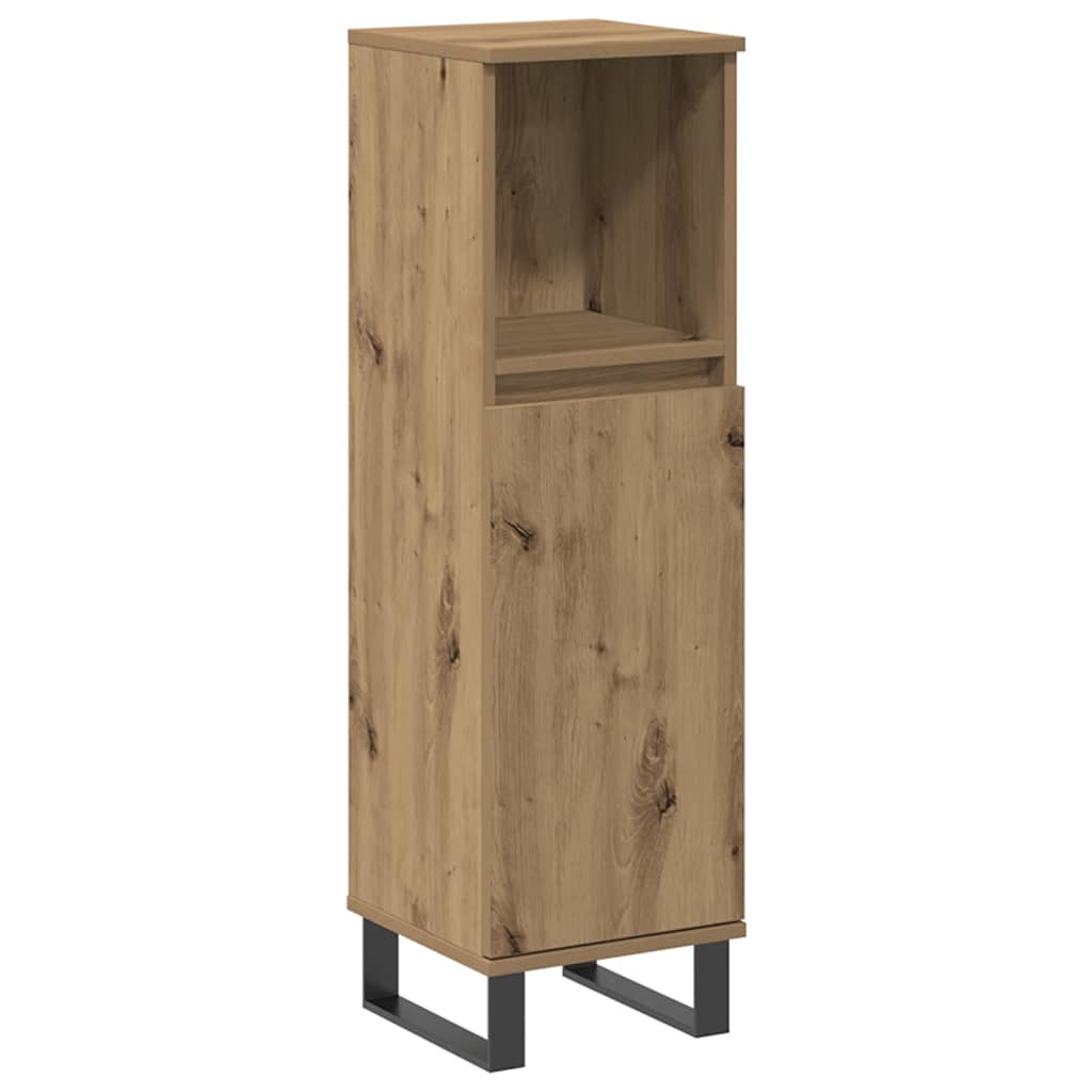 vidaXL Badschrank Artisan-Eiche 30x30x100 cm Holzwerkstoff