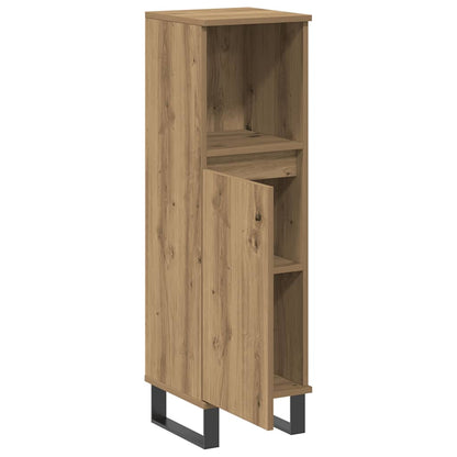 vidaXL Badschrank Artisan-Eiche 30x30x100 cm Holzwerkstoff