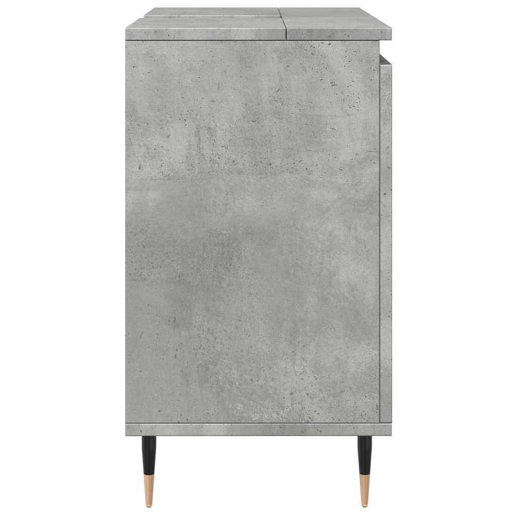 vidaXL Meuble de salle de bain gris béton 58 x 33 x 60 cm en bois d'ingénierie