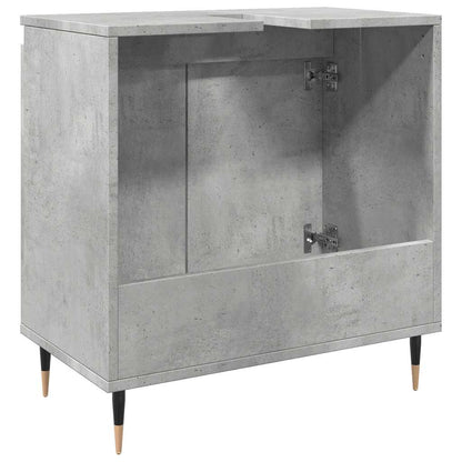 vidaXL Meuble de salle de bain gris béton 58 x 33 x 60 cm en bois d'ingénierie