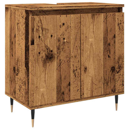 vidaXL Meuble de salle de bain aspect bois de récupération 58x33x60 cm bois d'ingénierie
