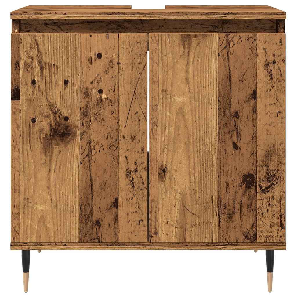 vidaXL Meuble de salle de bain aspect bois de récupération 58x33x60 cm bois d'ingénierie