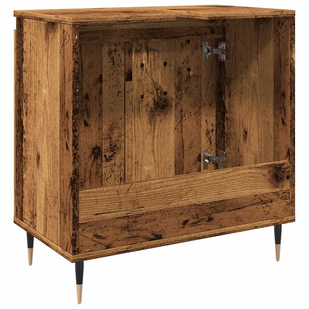 vidaXL Meuble de salle de bain aspect bois de récupération 58x33x60 cm bois d'ingénierie