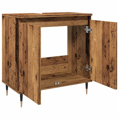vidaXL Meuble de salle de bain aspect bois de récupération 58x33x60 cm bois d'ingénierie